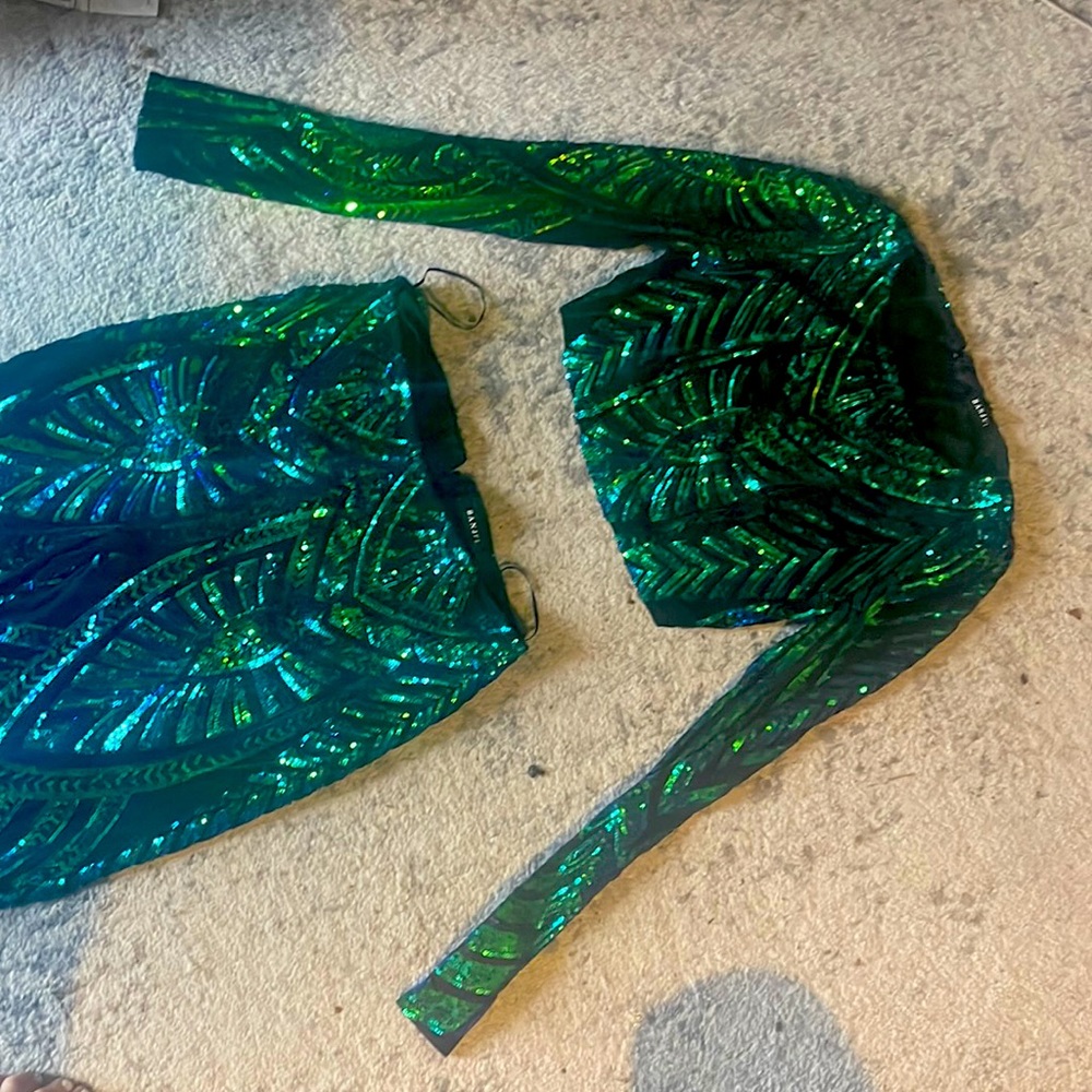 Sequined Mardi Gras pant suit
